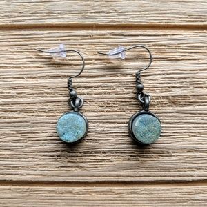 Gorgeous Light green/blue Druzy Earrings